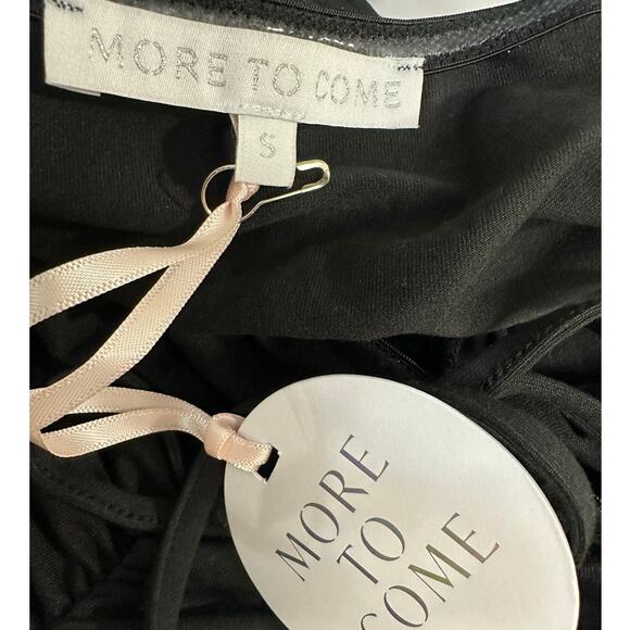 More To Come Mini Dress Revolve size Small Shanice Black Long Sleeve Ruched New - Picture 4 of 5